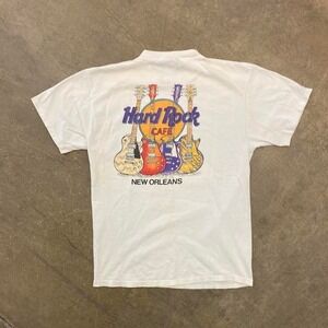 Vintage Hard Rock Cafe New Orleans Louisiana 90s Guitar Music T-Shirt Size L